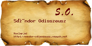 Sándor Odisszeusz névjegykártya